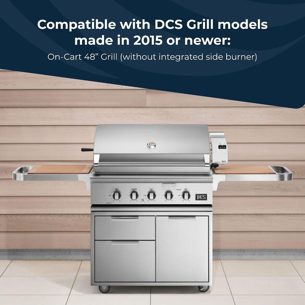 DCS Grill Cover for 48-Inch Series 9 On-Cart Gas Grill Without Side Burner - Waterproof, UV Protection, Anti-Cold Crack Resistance for Extreme Weather, Vented Outdoor BBQ Cover for Grilling