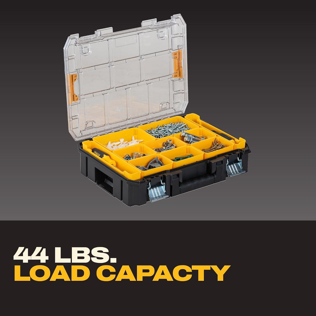 DEWALT TSTAK Tool Organizer,Small Parts and Screw Organizer Tool Box with Removable Compartments,(DWST17805),(Pack of 4)