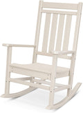 POLYWOOD Estate Rocking Chair Sand - Heavy Duty HDPE Outdoor Rocking Chair - All-Weather Patio Furniture - Classic Porch Rocker for Deck, Garden & Backyard