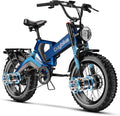 3000W/2000W Peak Dual Motor/Single Motor Foldable Electric Bike for Adults, 52V 30Ah Removable Battery, 35 MPH & 120 Miles, 20'x4.0' Fat Tire Mountain Bicycle, Magnesium Alloy Frame Dirt Ebike