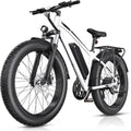 Electric Bike for Adults, 1000W Peak 20MPH 60Miles Ebike,48V 13AH Battery Electric Mountain Bike, 26' x 4'' Fat Tire Electric Bicycle with Rear Rack, Fenders, 7 Speed, UL 2849 Certified