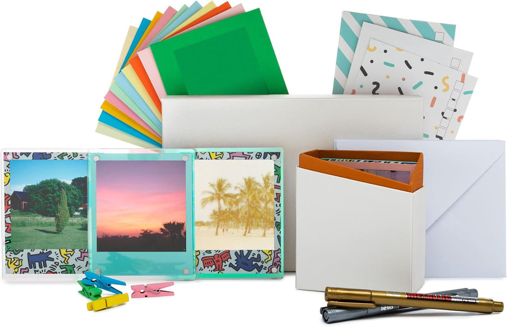 Polaroid Now 2nd Generation I-Type Instant Film Camera (Black), Shoot and Print Bundle with Magnetic/Hanging Photo Frames and Black & White Film Instant Film (8 Exposures) (3 Items)