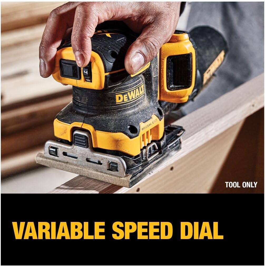 DEWALT 20V MAX XR Brushless Cordless 1/4 Sheet Variable Speed Sander (Tool Only) (DCW200B)