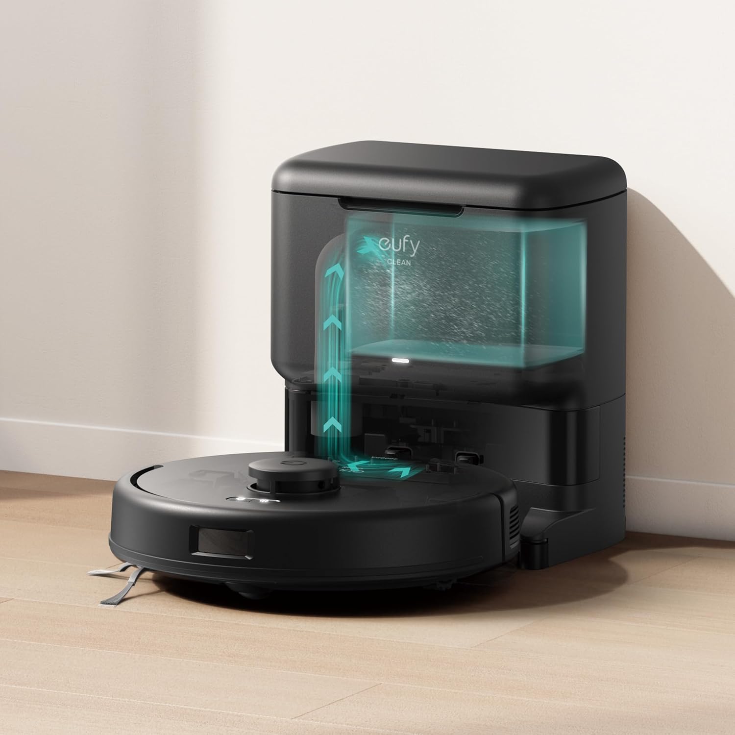 eufy L50 SES Robot Vacuum with 60 Day Self-Empty Station, Multi-Floor Cleaning,Precise iPath Laser Navigation, Customizable Al Mapping, Ideal for Hard Floor Tile Carpet (Renewed)
