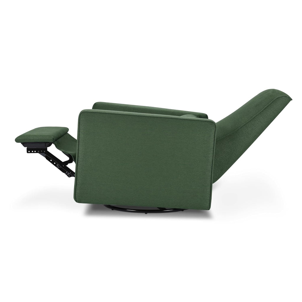 Davinci Piper Upholstered Recliner and Swivel Glider in Pine Green, Greenguard Gold & CertiPUR-US Certified