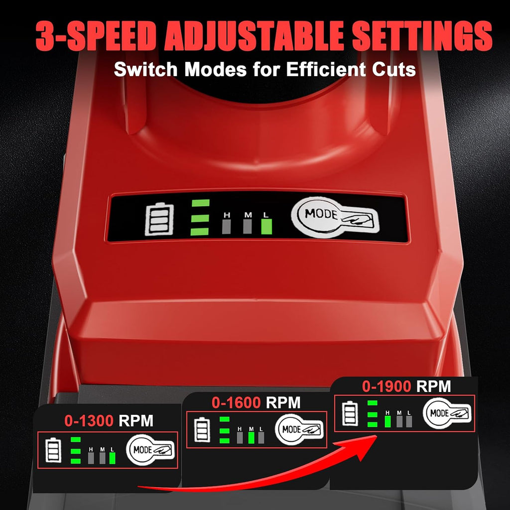 MtiolHig Cordless Metal Nibbler Compatible with Milwaukee 18V Battery (No Battery), 18-Gauge Electric Nibbler with Assist Handle & 2 Blades, 1900RPM Brushless Metal Cutter for Stainless Steel