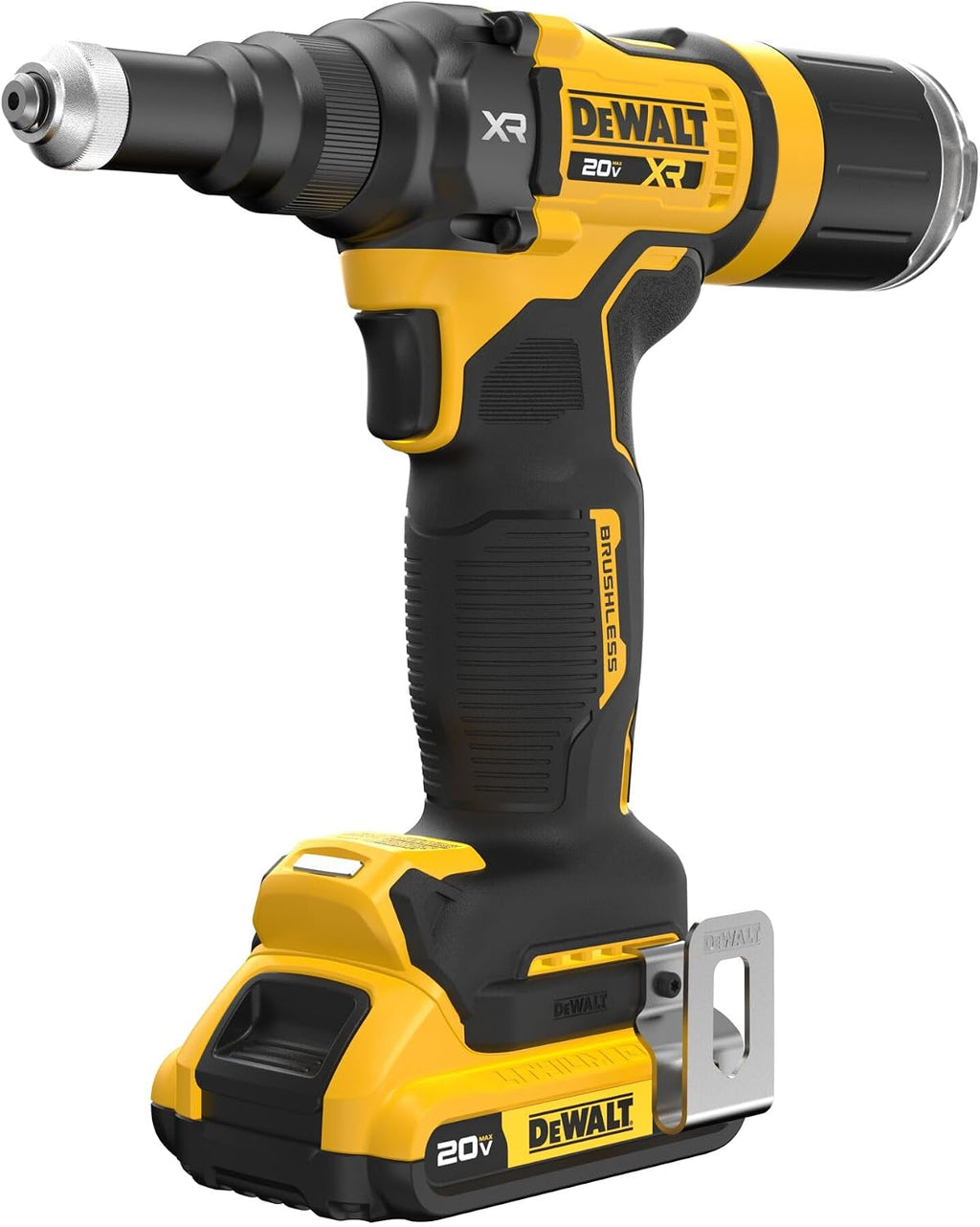DEWALT 20V MAX XR Cordless Rivet Tool, 3/16', Battery and Charger Included (DCF403D1)
