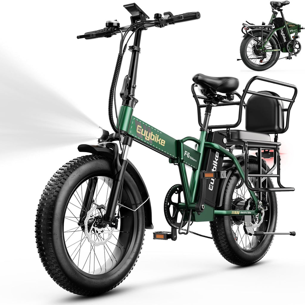 Foldable Electric Bike for Adults, 48V 20Ah Removable Lithium Battery up to 80Miles, 20' Fat Tire 1000W Peak Motor Dirt Ebike Adult Electric Bicycle for Commute Beach Mountain E Bike