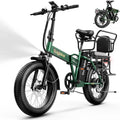 Foldable Electric Bike for Adults, 48V 20Ah Removable Lithium Battery up to 80Miles, 20' Fat Tire 1000W Peak Motor Dirt Ebike Adult Electric Bicycle for Commute Beach Mountain E Bike