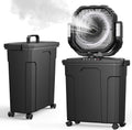 Ausic 12' 20L Portable Misting Fan, 30000mAh Fast Rechargeable Battery Water Cooling Fan, Oscillating Outdoor Fans with Adapter, LED Light, Timer, Caster, for Patios/Camping/Beach Summer Essentials