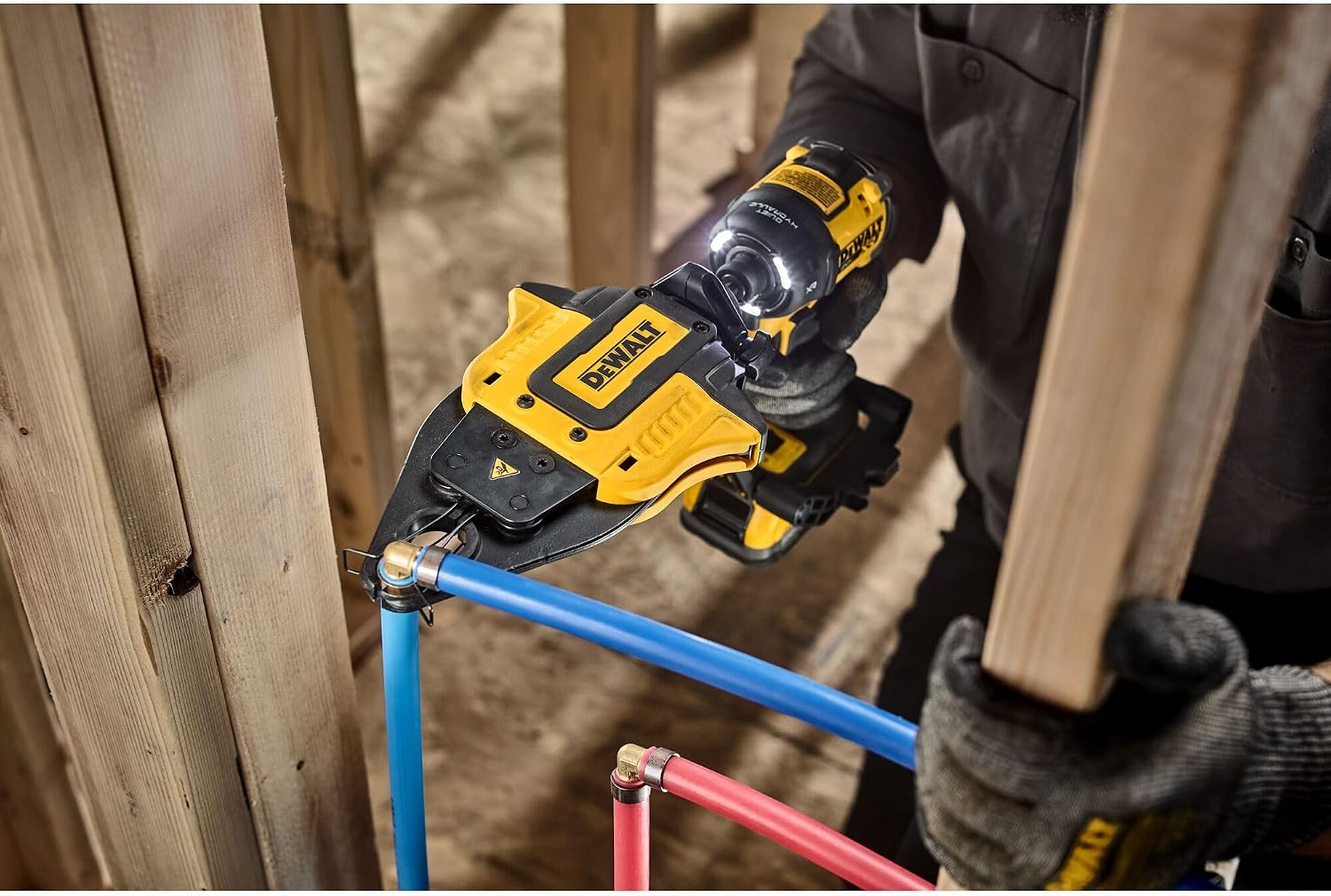 DEWALT IMPACT CONNECT PEX Crimp Ring Attachment for Impact Driver, Plumbing Tool (DWAPXCIR)