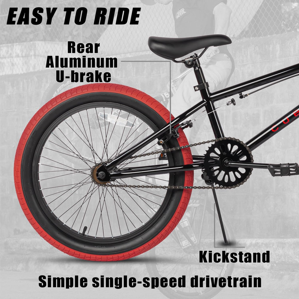 cubsala Freestyle BMX Bike, 18 20 Inch Kids Bicycle for 5-13 Years Old Kids and Beginner Level Rider, Multiple Colors