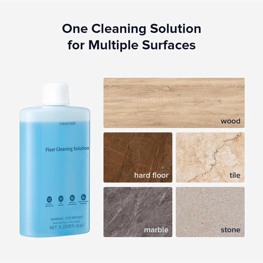 roborock Saros Z70 Robot Vacuum Cleaner and 1L Floor Cleaning Solution Bundle