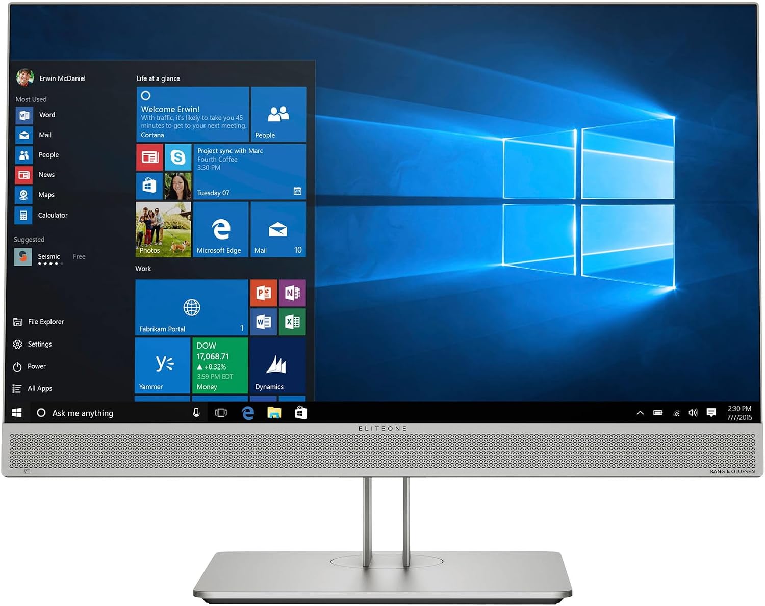 HP EliteOne 800 G5-AIO 23.8' FHD, Core i5-9500 3.0GHz, 16GB RAM, 512GB NVMe, Windows 11 Pro 64Bit, Touch, Internal WiFi, (Renewed)