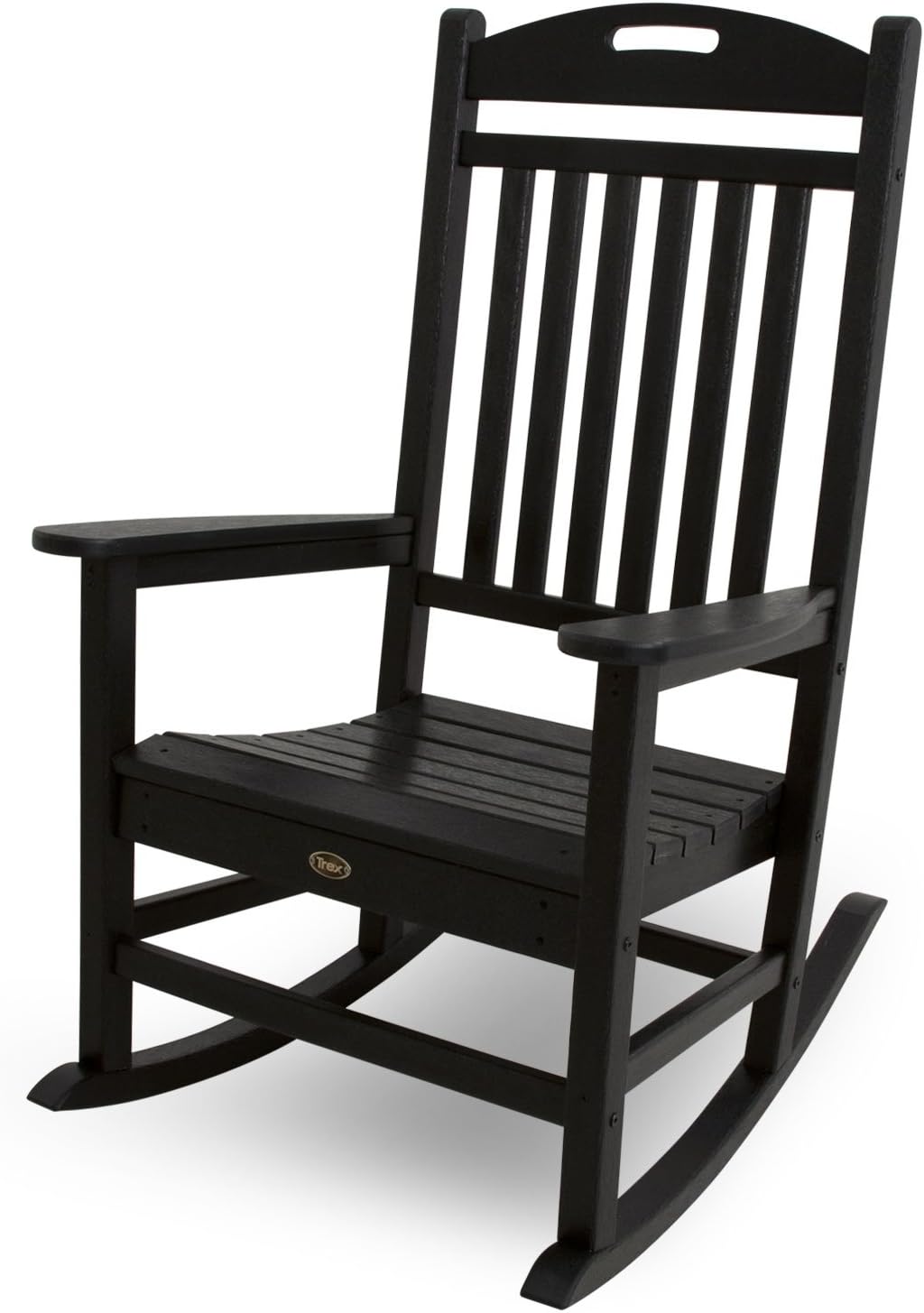 Trex Outdoor Furniture by Polywood Yacht Club Rocker Chair, Charcoal Black (TXR100CB)