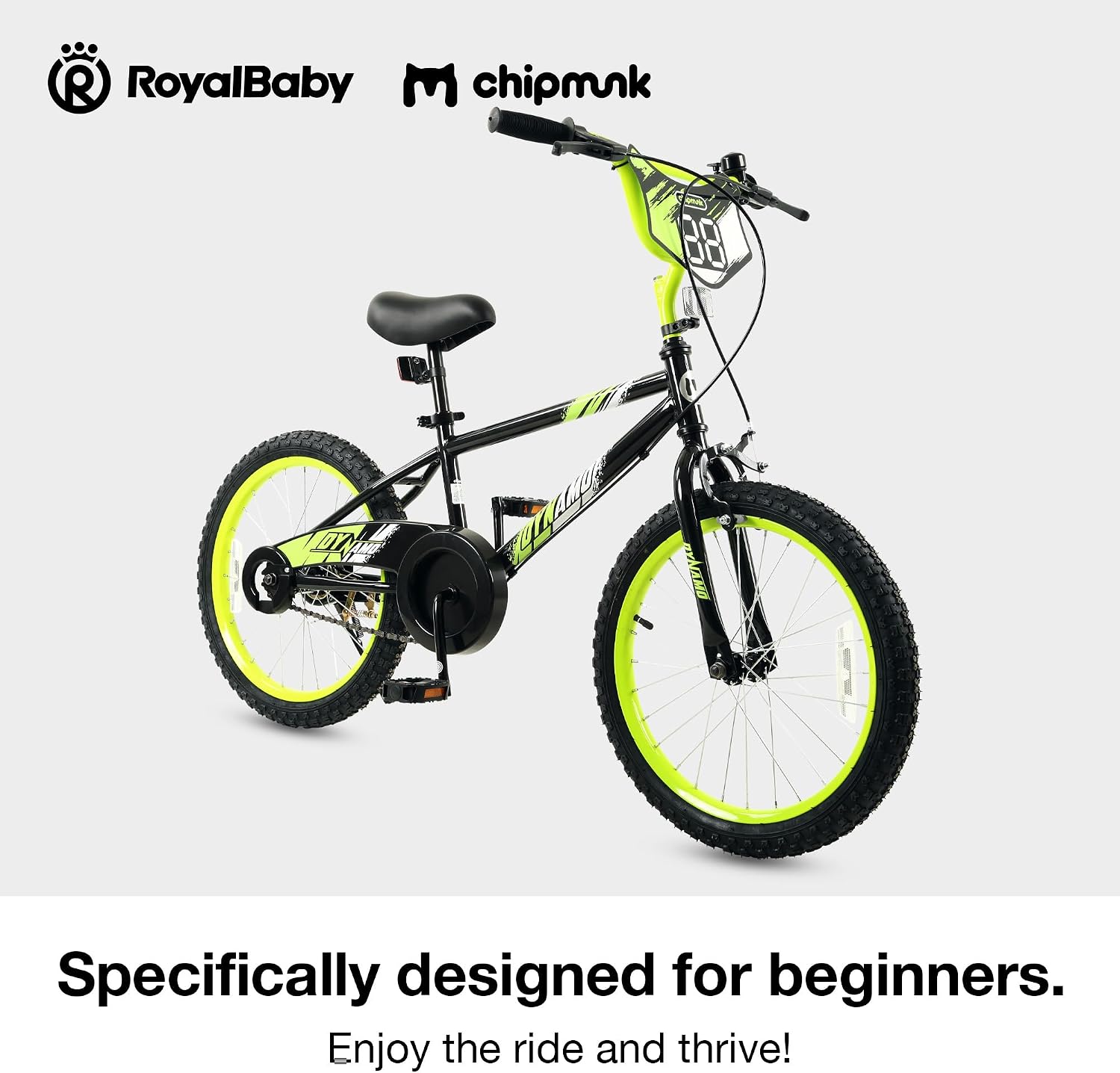 Chipmunk Kids Bike 12 14 16 18 Inch Bicycle with Training Wheels Beginners Boys Girls Ages 3-10 Years Multiple Colors