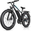 Electric Bike for Adults, 1000W Peak 20MPH 60Miles Ebike,48V 13AH Battery Electric Mountain Bike, 26' x 4'' Fat Tire Electric Bicycle with Rear Rack, Fenders, 7 Speed, UL 2849 Certified
