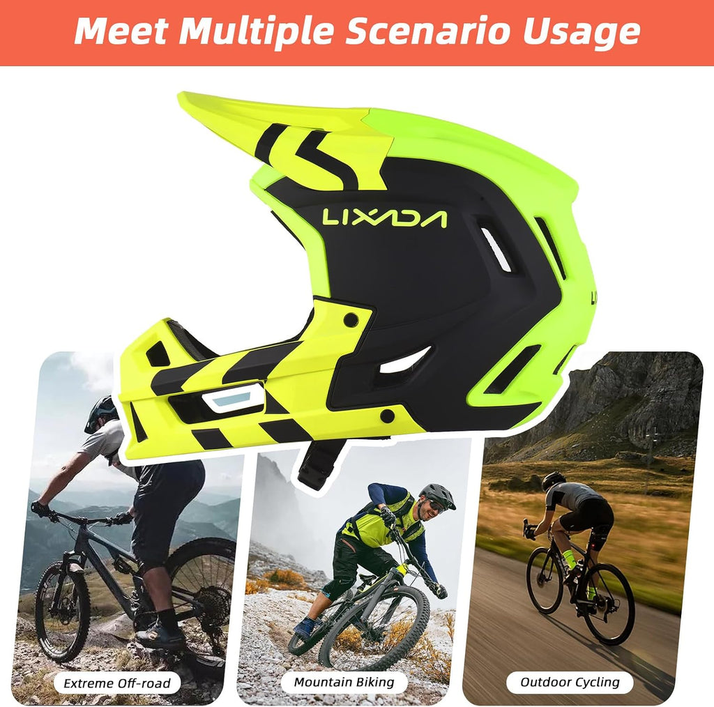 Lixada Adult Bike Helmet Full Face Mountain Bike Helmet Lightweight Bicycle Helmet Adult Cycling Helmet for Men Women 59-62CM