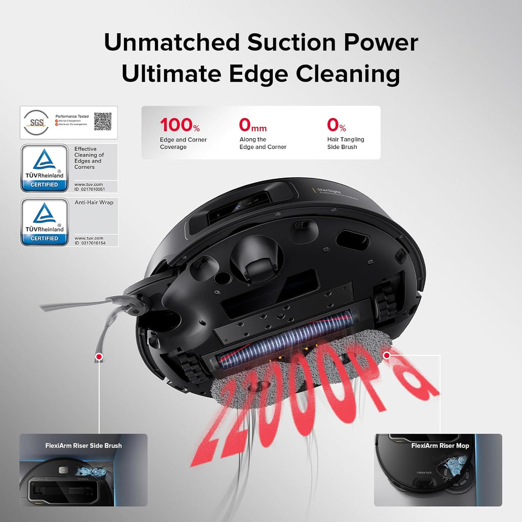 roborock Saros Z70 Robot Vacuum Cleaner and 1L Floor Cleaning Solution Bundle