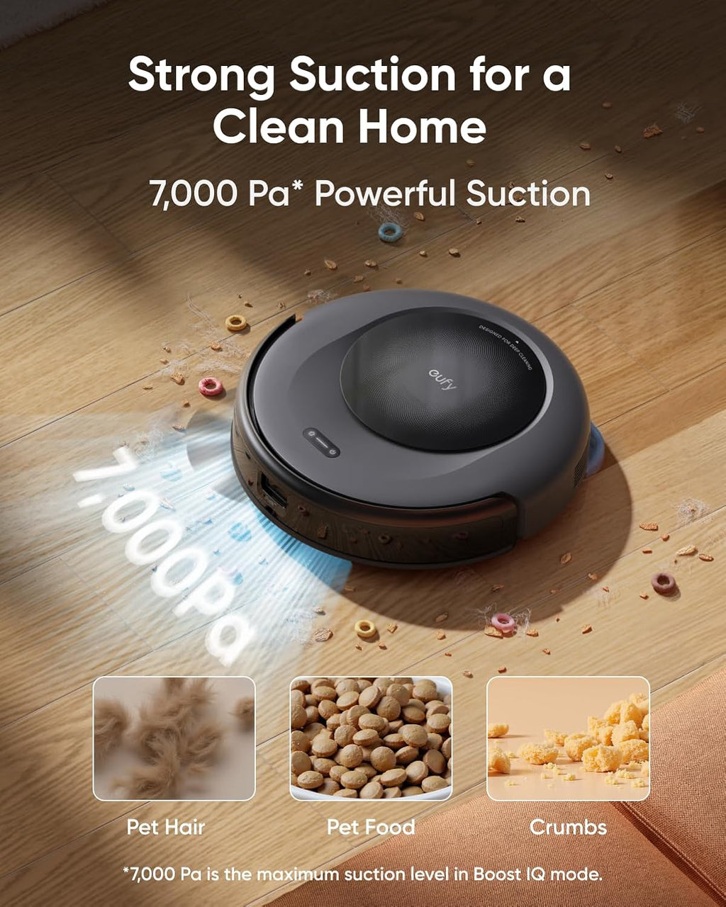 eufy Certified Like-New Omni C20 Robot Vacuum and Mop Combo, Self-Emptying, Auto Mop Washing & Drying for Hands-Free Cleaning, 7000 Pa Suction (Renewed)