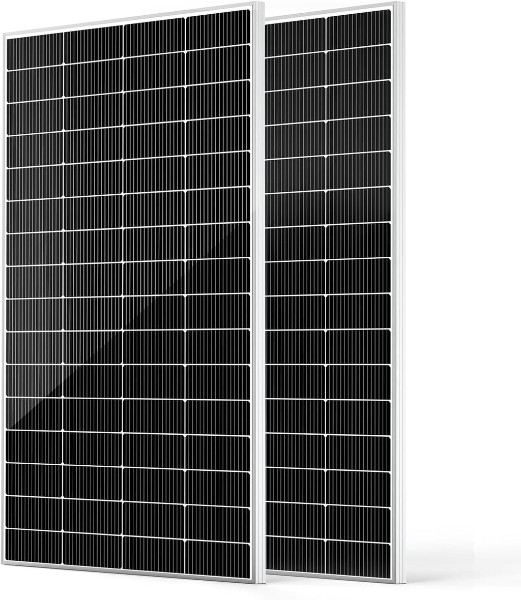 HQST N-Type 16BB 200 Watt Solar Panel, Compact & Lightweight Solar Panels with 30 Years Lifespan, up to 25.4% Efficiency, Grade A+ Cell, IP65 for RV, Van, Trailer, Marine, Rooftop, Farm, Off Grid-2Pcs
