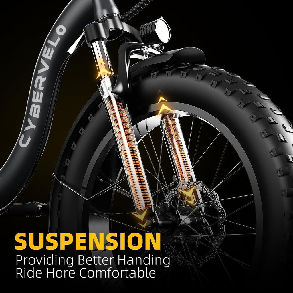 YorkE 1000W Folding Electric Bike, 48V 20AH Large Removable Battery E Bike, 30+MPH, 80 Miles Max Range, 20' Fat Tire Electric Bike for Adults, Adult Electric Bicycles for Commute, 7-Speed
