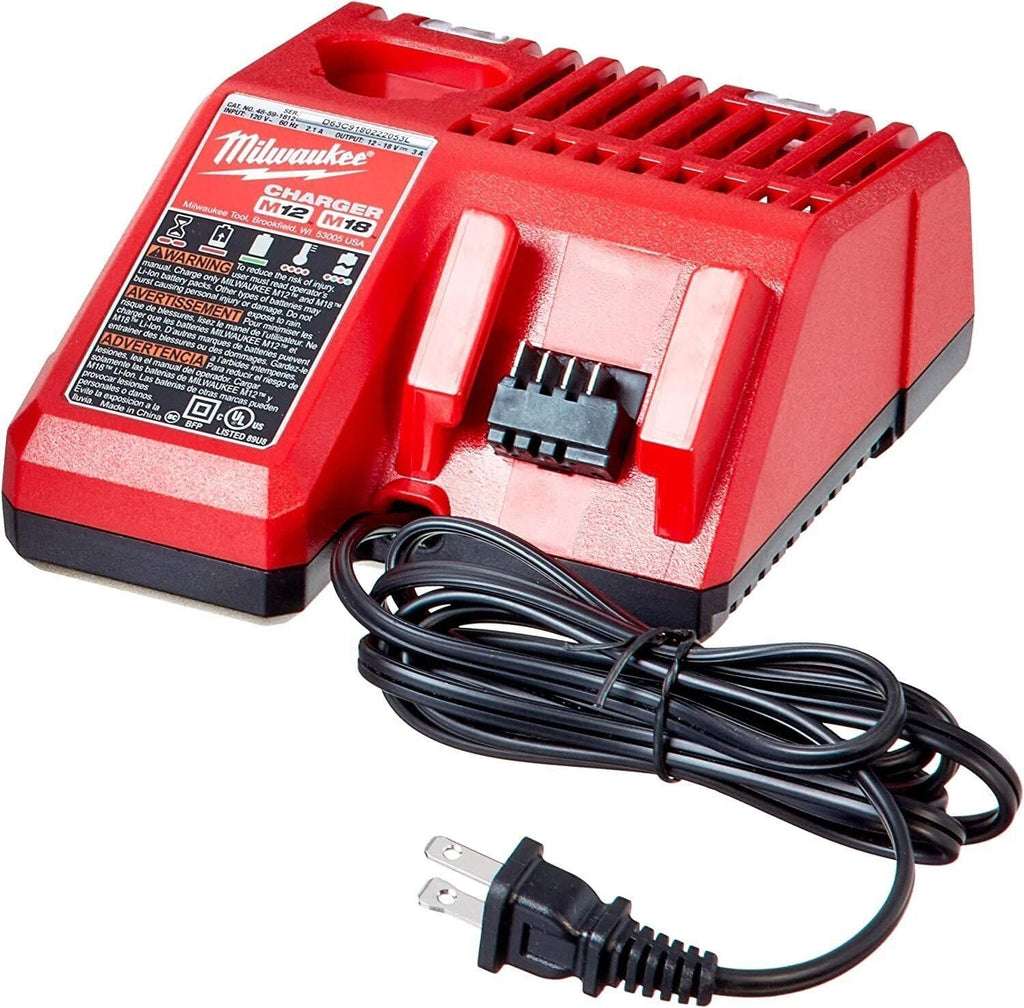 Milwaukee 2695-24 M18 18V Cordless Power Tool Combo Kit with Hammer Drill, Impact Driver, Reciprocating Saw, and Work Light (2 Batteries, Charger, and Tool Case Included)
