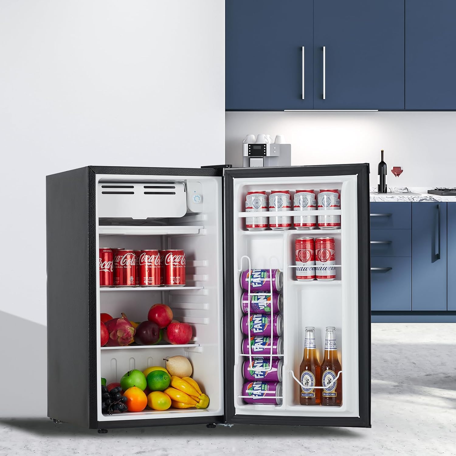 Garvee 3.2 Cu. Ft. Compact Refrigerator | Single Door Mini Fridge with Energy-Efficient & Quiet Operation | for Dorm, Office, Bedroom, Kitchen, Bar Use with Adjustable Shelves