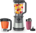 Ninja BlendPro Kitchen System | 72 oz* Full-Size Blender, 5-Cup Food Processor & 18 oz To-Go Cup | Total Crushing Tech, Presets for Smoothies, Ice Crush, Purees & Extracts | 1200 Watt | Beige | BO402