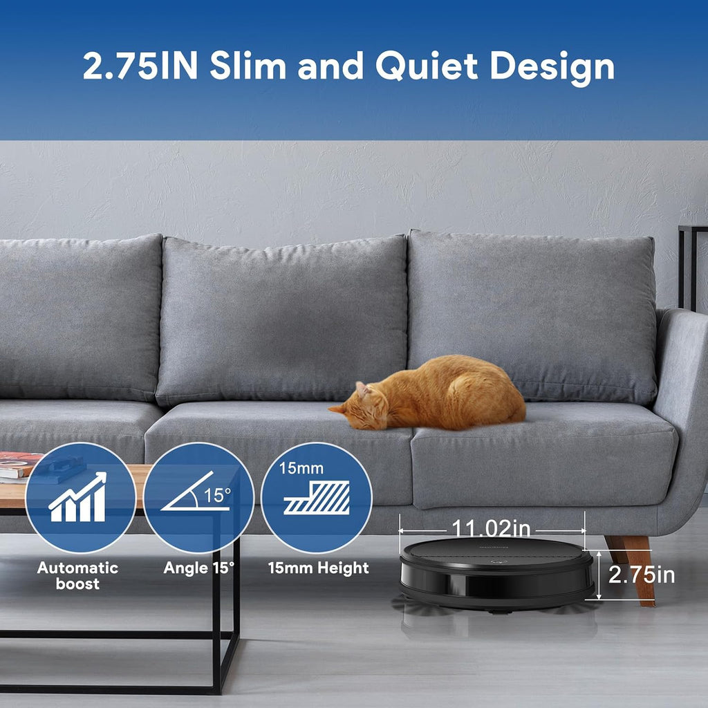Robot Vacuum and Mop: 2-In-1 Robotic Vacuum Gyroscope Navigation Z-Zag Cleaning & Alexa/APP Control& Tangle-Free& Schedule Cleaning, Self-Charging Robot Vacuum Cleaner for Hard Floor,Carpet, Pet Hair