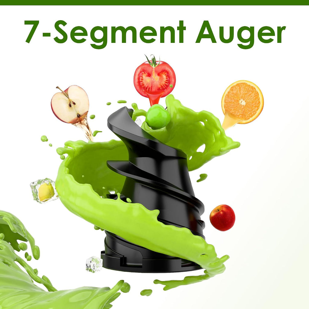 Slow Masticating Juicer machines, Touch Control Cold Press Juicer with Wide Feed Chute, Juicer Easy to Clean for Whole Vegetables Fruits, Ergonomic Operational Panel, High Juice Yield, Steel