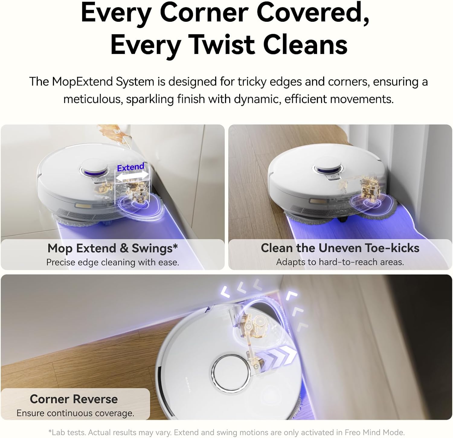 NARWAL Freo X10 Pro Robot Vacuum and Mop Combo, 11,000Pa Suction,DualFlow Tangle-Free System,MopExtend Edge Cleaning,Self-Emptying,Auto Mop Wash & Dry,for Pet Hair & Hard Floors,White