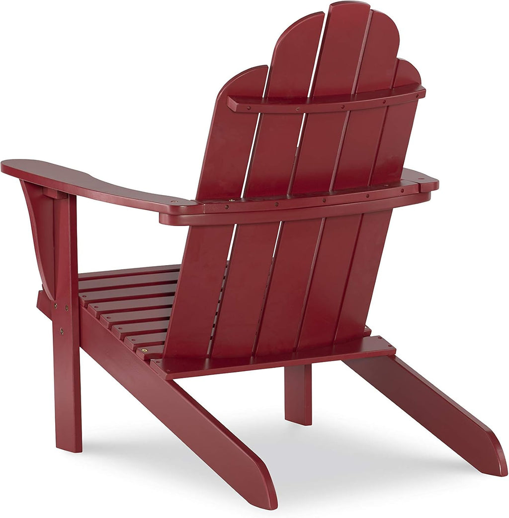 Linon Red Adirondack Chair, 30.4' W x 37.6' D x 37.8' H