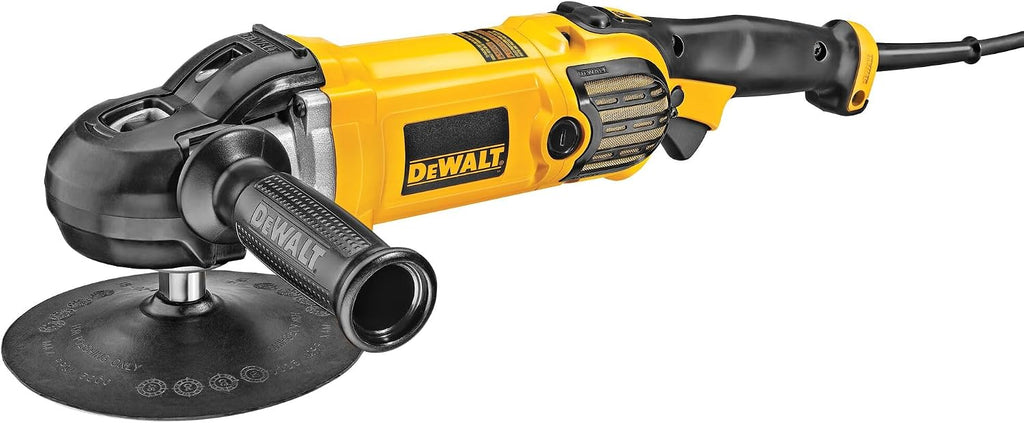 DEWALT Buffer Polisher, 7-in-9-in, 12 amp, Variable Speed Dial 0-3,500 RPM's, Soft Start Corded Car Buffer (DWP849X)