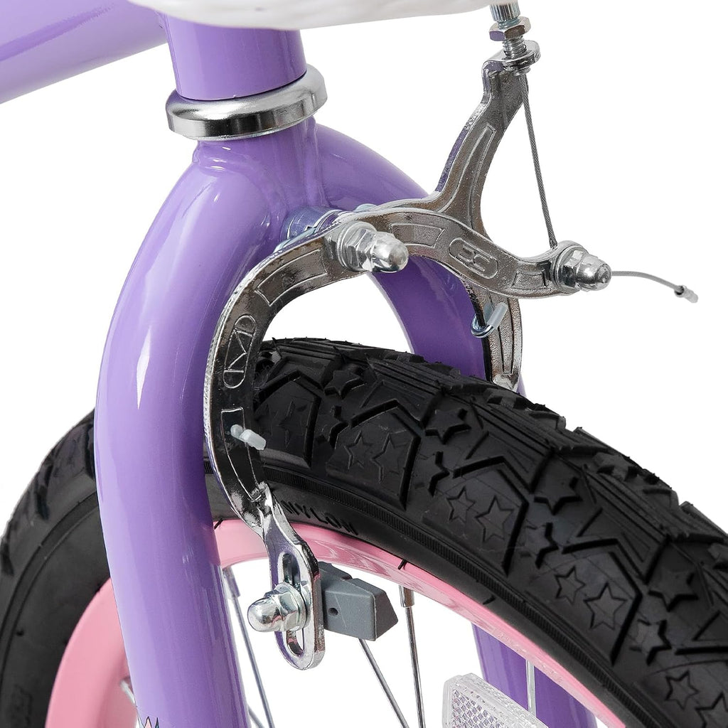 JOYSTAR Manteca 20 Inch Kids Bike with Training Wheels, Banana Seat Bike for Girls Ages 6 and Up, Kids' Bicycle, Adjustable Seat & Handlebars