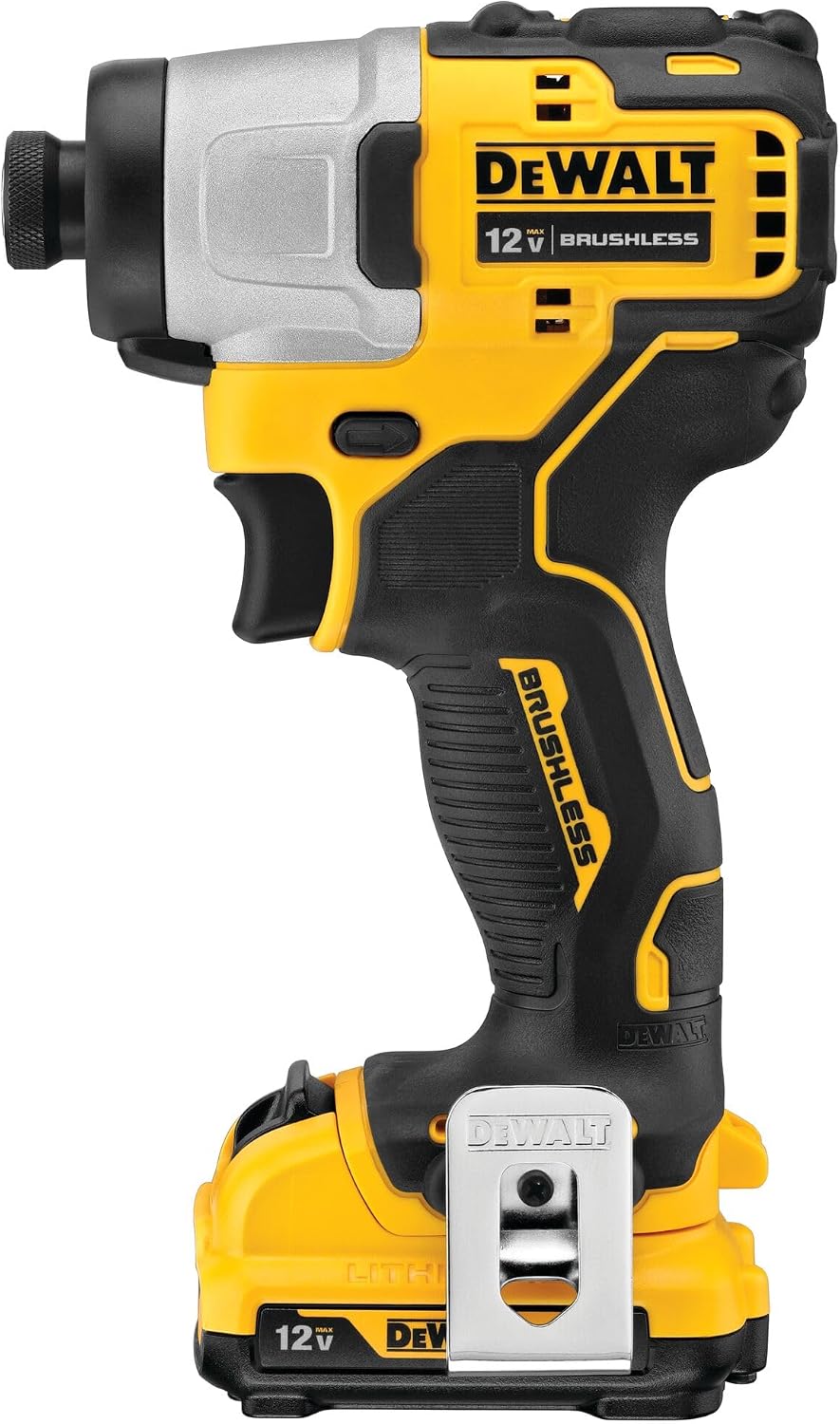 DEWALT XTREME 12V MAX* Impact Driver Kit, 1/4-Inch (DCF801F2)