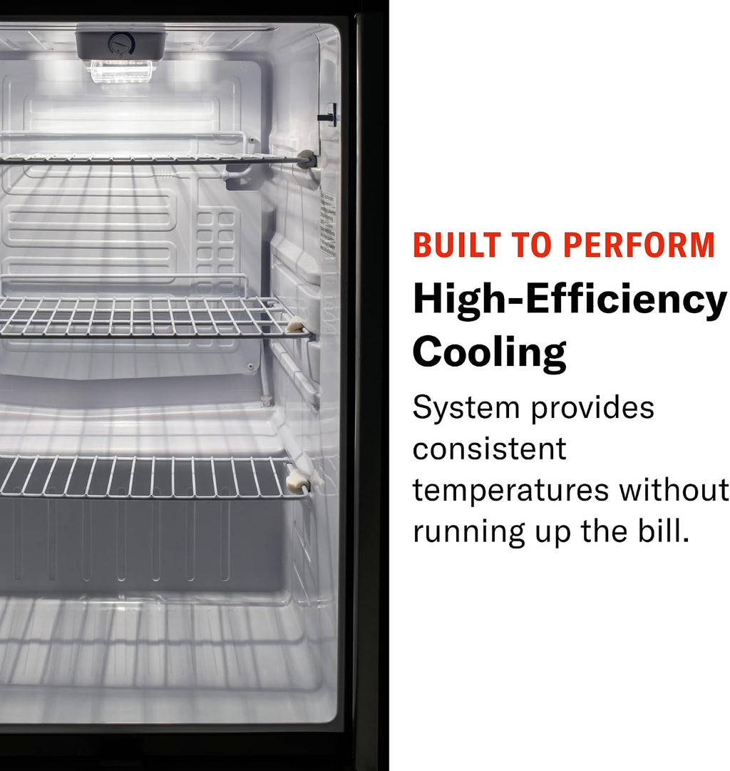 Blaze 20‑Inch Outdoor Rated Compact Refrigerator | 4.4 Cu Ft Stainless Steel Fridge with LED Lighting, Dial Thermostat, Reversible Door & Recessed Handle | BLZ‑SSRF‑126