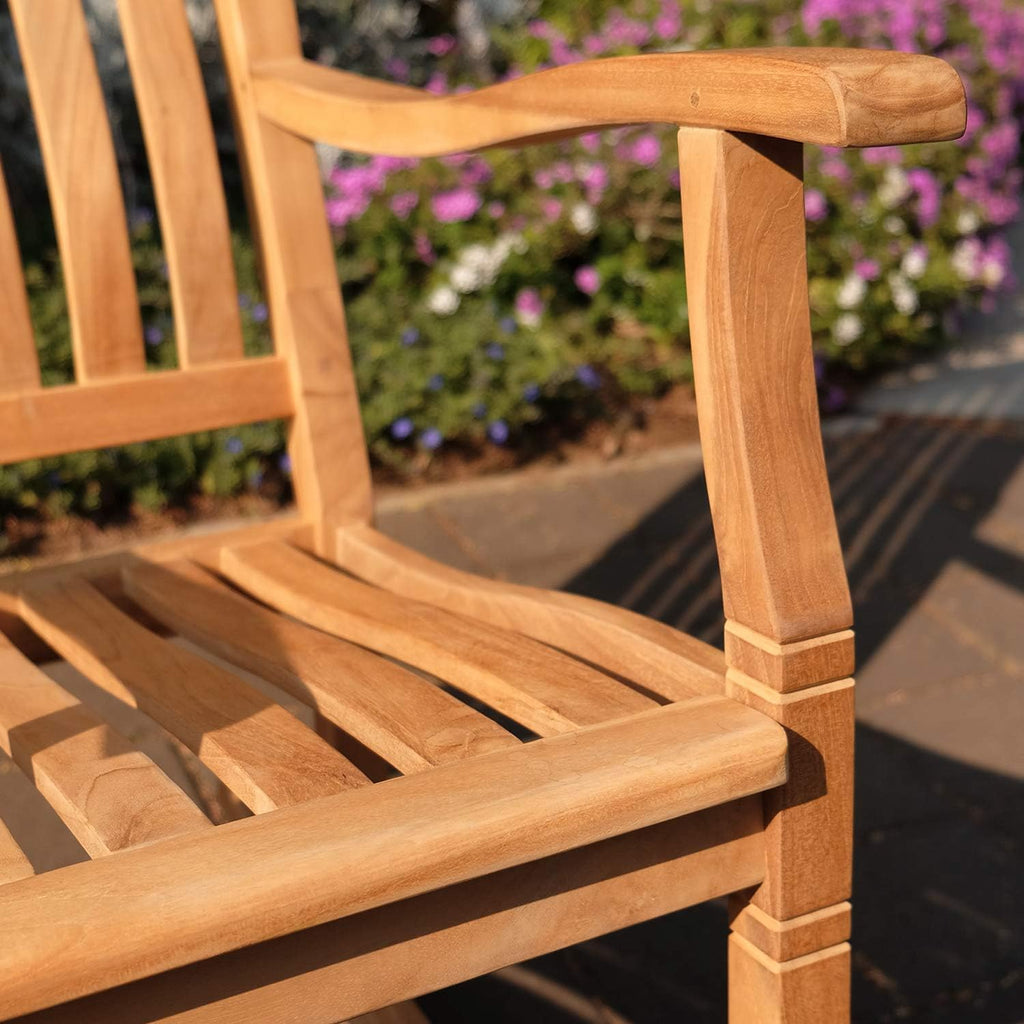 Cambridge Casual Arie Teak Wooden Rocking Chair, Durable Outdoor Rocker for Patio, Deck, and Porch – Stylish and Comfortable Wooden Rocking Chair for Relaxing in Outdoor Spaces
