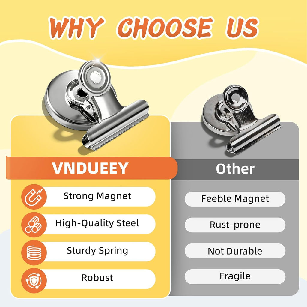 VNDUEEY 500 Pack Fridge Magnets Refrigerator Magnets, Strong Magnetic Clips Heavy Duty, Magnet Clips for Whiteboard, Magnets for Fridge Locker Office Accessories (Silver)