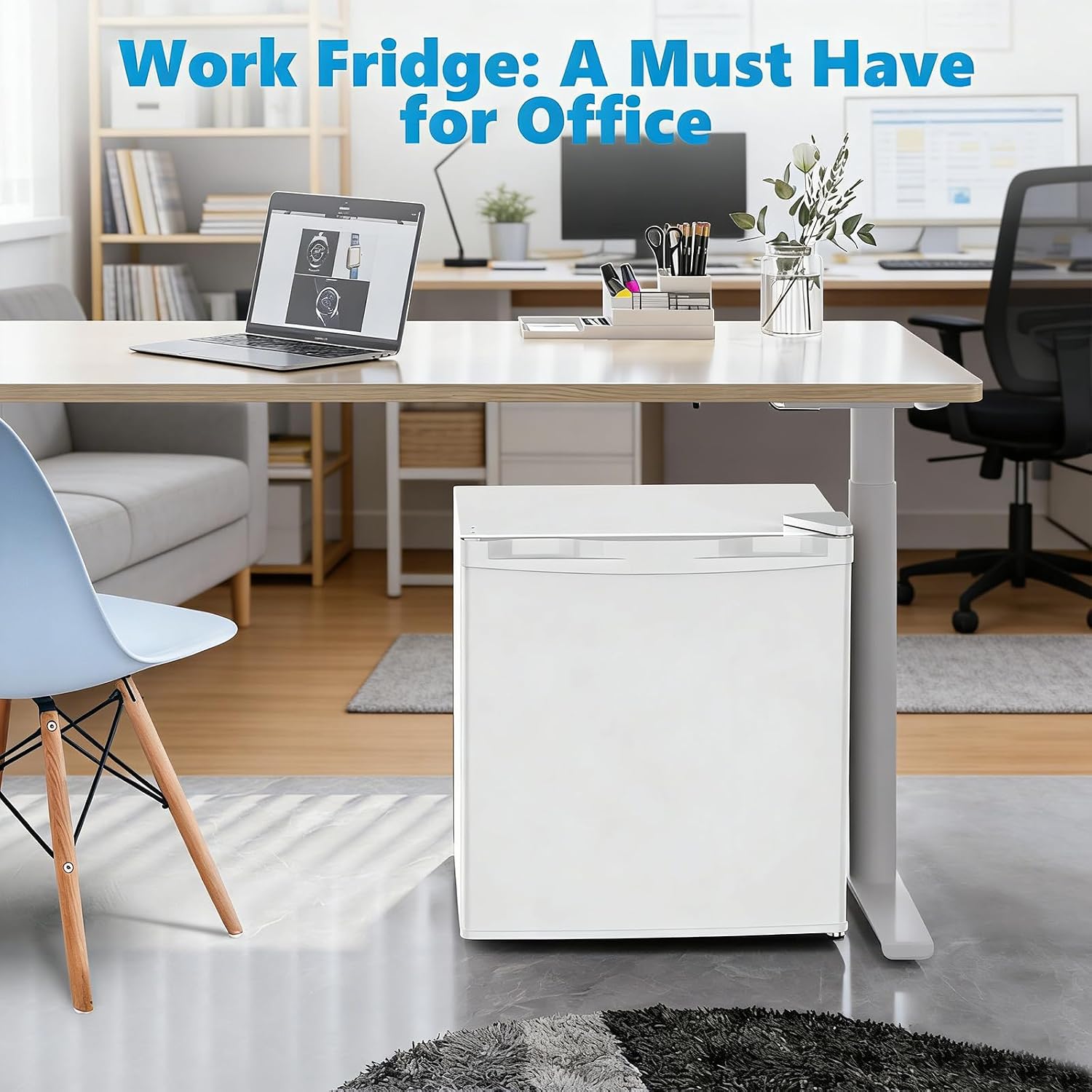 Antarctic Star Mini Fridge with Freezer, Rated 1.6 cu.ft, Small Upright Refrigerator with Removable Shelves, 7 Adjustable Thermostat, Low Noise for Bedroom/Apartment/Office,White