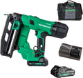 Metabo HPT 18V MultiVolt Brushless Pro 16-GA Straight Finish Nailer Kit, 16 Gauge Finish Nailer, Power Tool with 2.0Ah Lithium Ion Battery, 1' to 2-1/2' Nails, Powerful Brushless Motor, NT1865DSA
