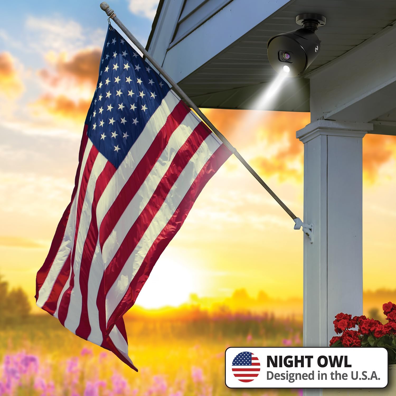 Night Owl 12 Channel DVR Video Home Security Camera System with (6) Wired 1080p HD Indoor/Outdoor Deterrence Cameras and 1TB Hard Drive (Add up to 4 Wi-Fi Cameras)