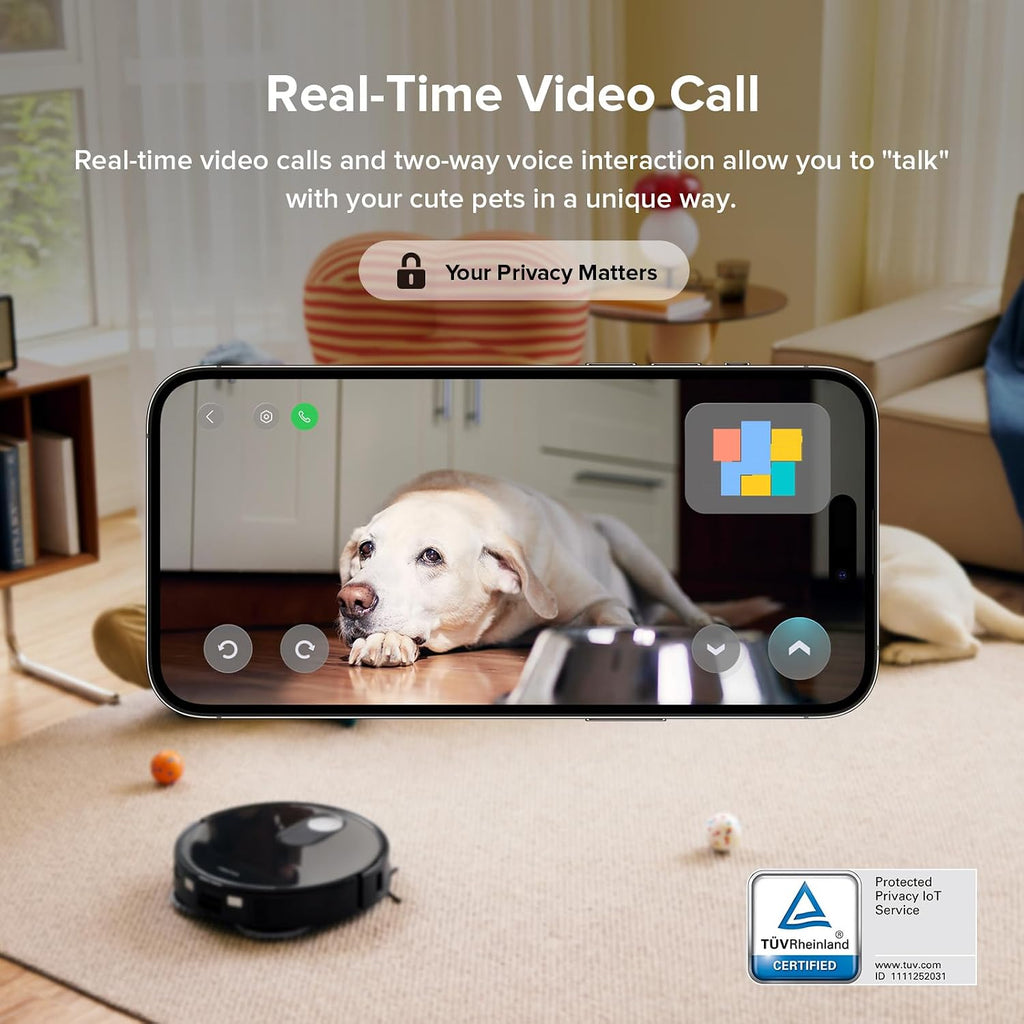 roborock Qrevo Slim Robot Vacuum and Mop Combo, 8.2cm Ultra-Slim, 3D Sensing Tech, Advanced Obstacle Recognition, Powerful Suction, FlexiArm Side Brush & Mop, Auto Mop Washing & Drying, Self-Emptying