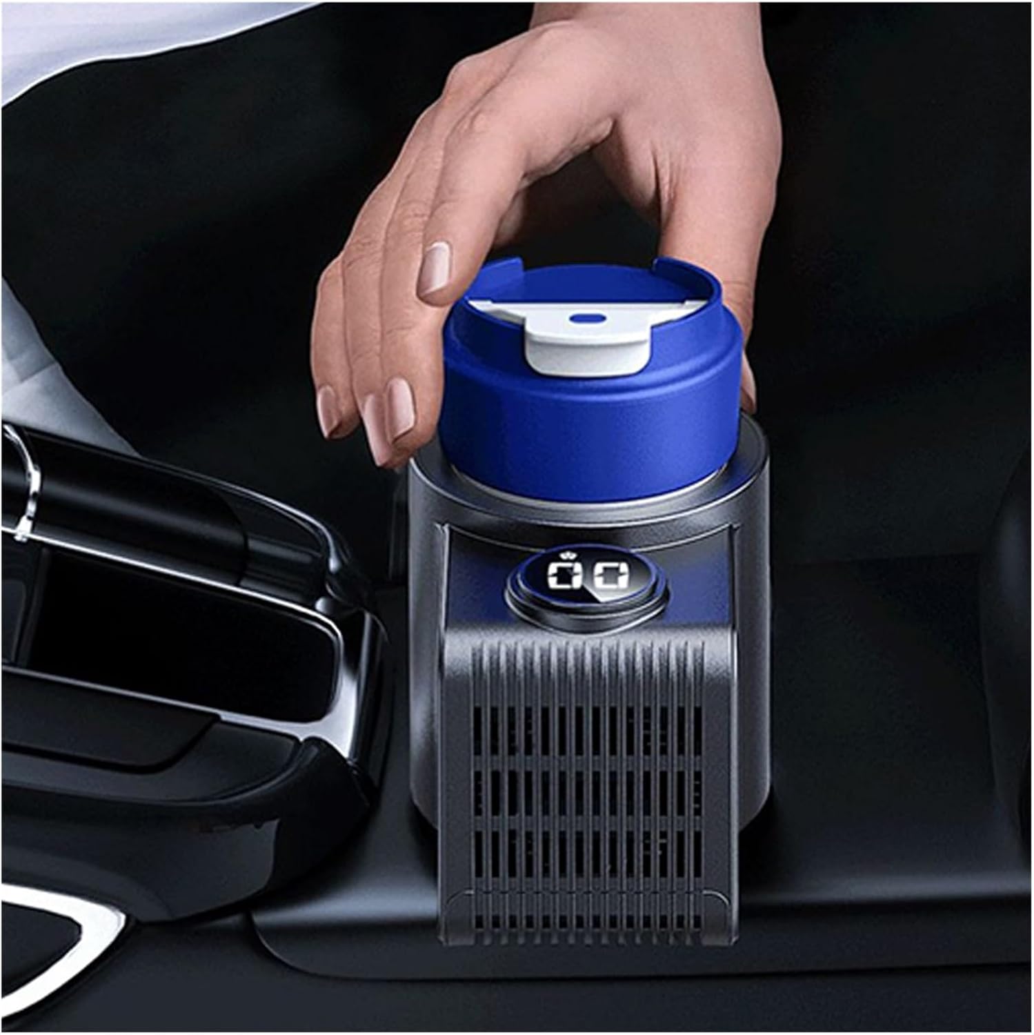 Car Cooling Cup Fit for Smart 2 in 1 Car Heating Cooling Cup Coffee Miik Drinks Electric Beverage Warmer Cooler Holder Travel Car Refrigerator(Heater)