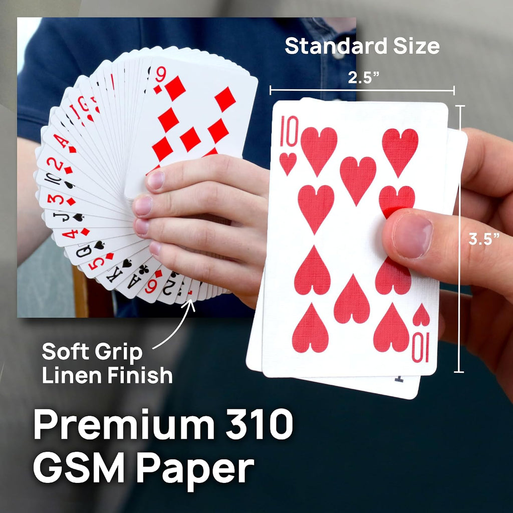Regal Games [144 Decks] Rockets Bulk Playing Cards Set for Adults & Professionals - 310 GSM Linen Finish - Poker Cards for Blackjack, Euchre, Canasta - Casino Grade, Travel & Game Night Cards