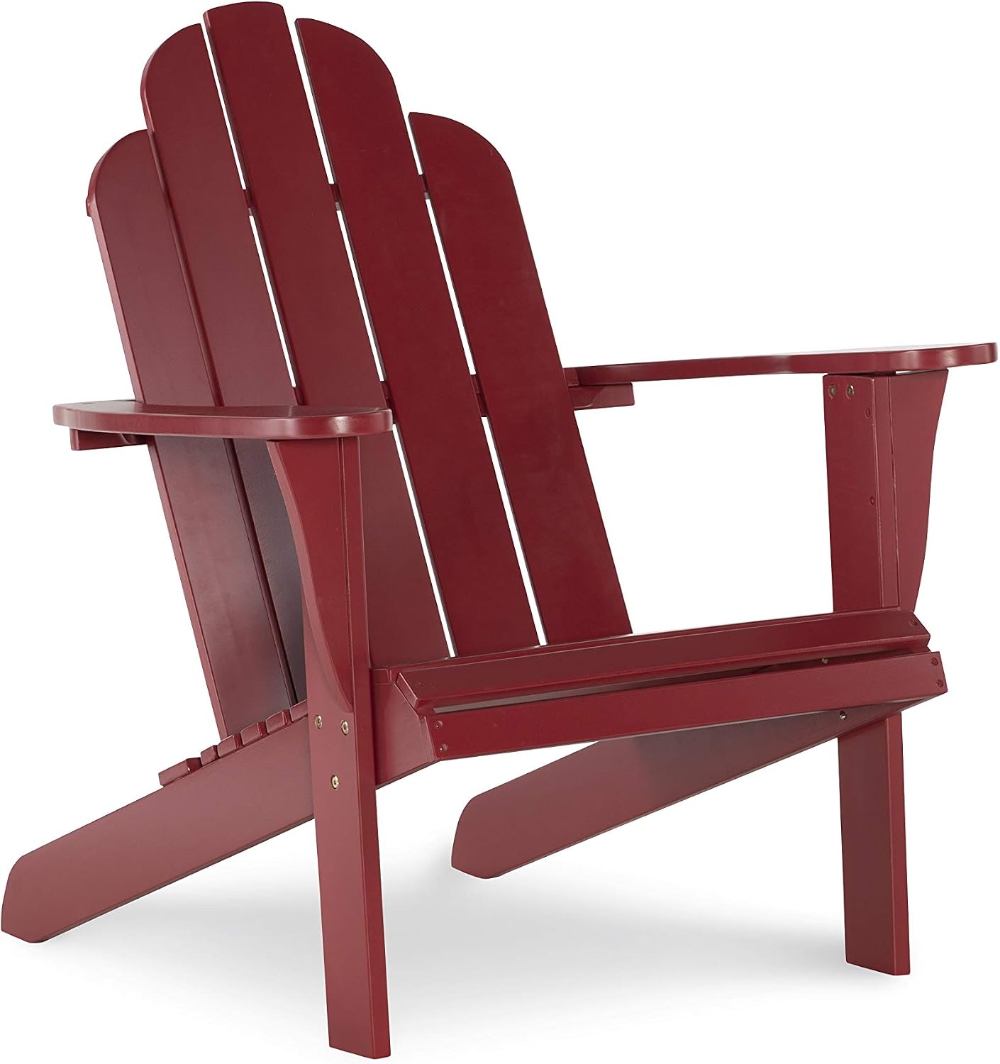 Linon Red Adirondack Chair, 30.4' W x 37.6' D x 37.8' H