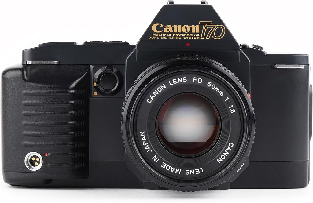 Canon T70 35MM SLR Film Camera kit With FD mount Zoom Lens Works with Color and B&W film. (Renewed)