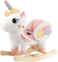 FUNLIO Unicorn Baby Rocking Horse, Rainbow Fairy Unicorn Rocking Horse for Toddlers 6 Months to 3 Years, Stuffed Ride-on Animal Rocker, Easy to Assemble, CE & CPC Certified
