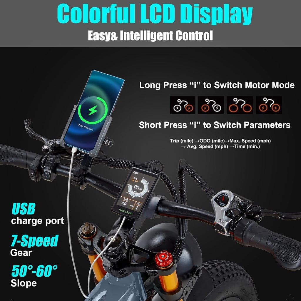 DAMSON Electric Bike for Adults Dual Motor AWD 5000W/3000W/1500W Peak 40MPH/30MPH Dirt Ebike, 52V/48V Max-Output Up to 65/80/120/160 Miles Long Range, 26' Full Suspension Fat Tire Mountains Bicycle