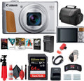 Canon PowerShot SX740 HS Digital Camera (Silver) (2956C001) + 64GB Memory Card + NB13L Battery + Corel Photo Software + Charger + Card Reader + Soft Bag + Flex Tripod + More